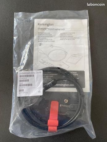 Antivol PC portable Cable de sécurité Kensington ClickSafe / K64639M