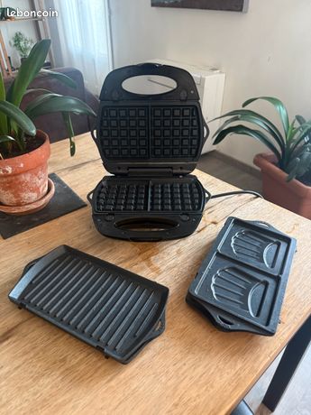 Appareil à gaufre et croque monsieur