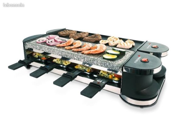 Appareil à raclette/pierrade Suntec Flex 8 metal-stone