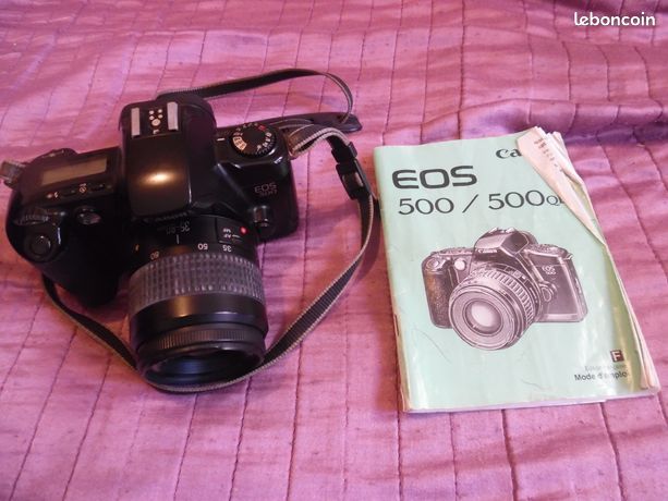 Appareil argentique CANON EOS 500 avec objectif Canon 35-80 mm