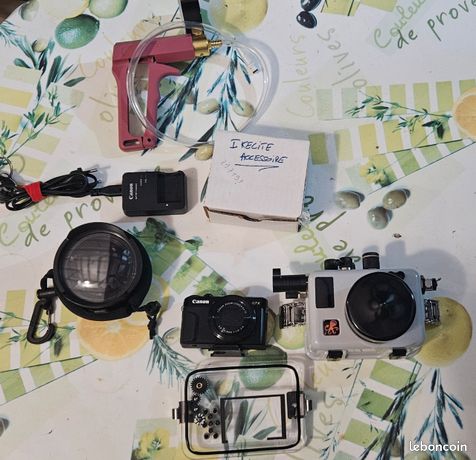 Appareil photo Canon G7XII avec caisson étanche ikélite