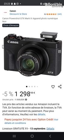 Appareil photo Canon