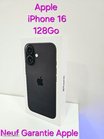 Apple iPhone 16 / 128Go / Neuf jamais ouvert / Garantie Apple
