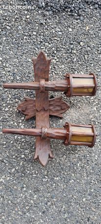 Appliques laiton et bois