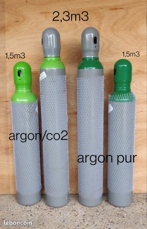 Argon% argon/co2% 15 ou 23m3 pleine et rechargeable