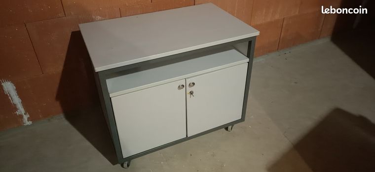 Armoire de bureau bois structure acier