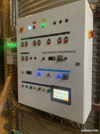 Armoire électrique Silo température grains cellules elevateur séparateur ventilateur boisseau fosse trieur redler convoyeur vis à grain trieur cyclone aérateur boîte cascade tapis trémie transporteur