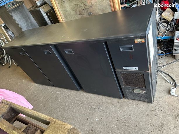 Arrière de bar réfrigéré Gamko 3 portes + 1 tiroir marc café