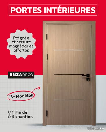 🚨 ARRIVAGE 1000 Portes d'intérieur - Bloc Porte Interieur Fin de Chantier - Charniere Invisible