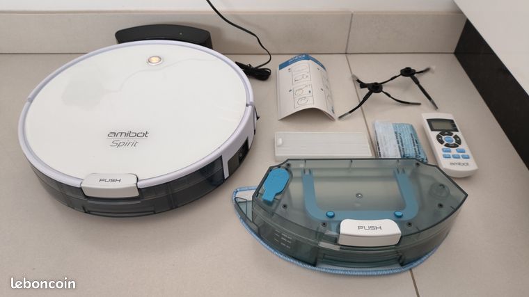 Aspirateur robot laveur Amibot Spirit ice en TBE