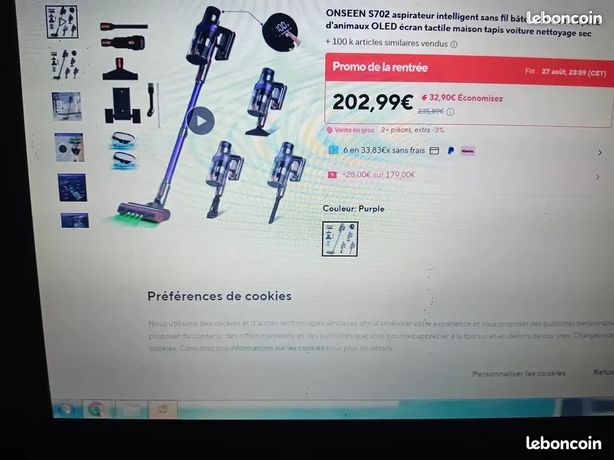 Aspirateur sans fil neuf marque onseen jamais utilisé