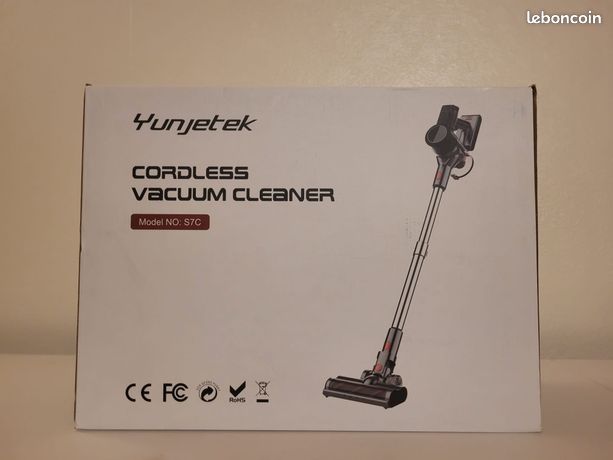 Aspirateur sans fil Yunjitek moteur sans balais de 300 W avec une aspiration puissante de 26 Kpa
