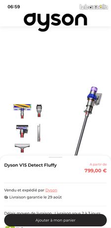 Aspirateur dyson v15 fluffy
