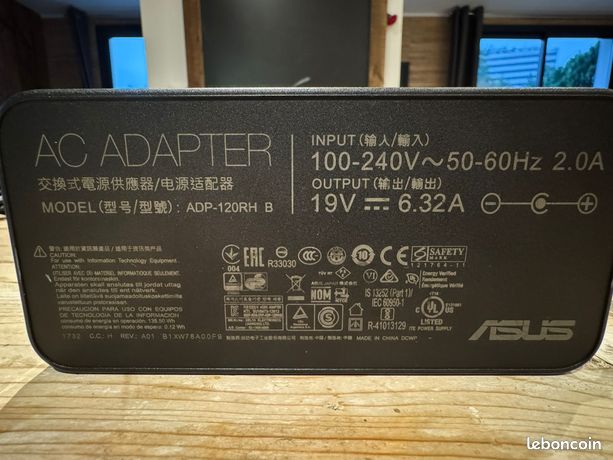 Asus Chargeur Réf. ADP-120RH B 120W 19V 6.32A 5.5x2.5mm adaptateur ca ac adapter