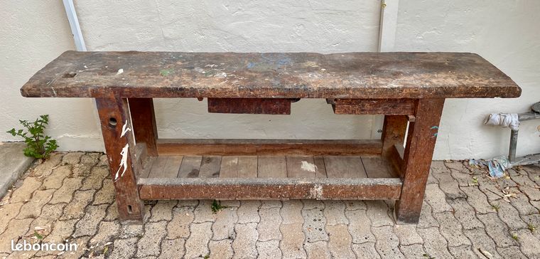 établi de menuisier tout en bois