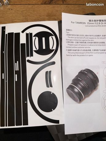 Autocollants dobjectif Tamron 35mm 2.8