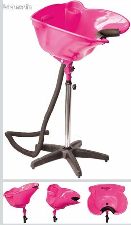 Bac lave-tête portable rose