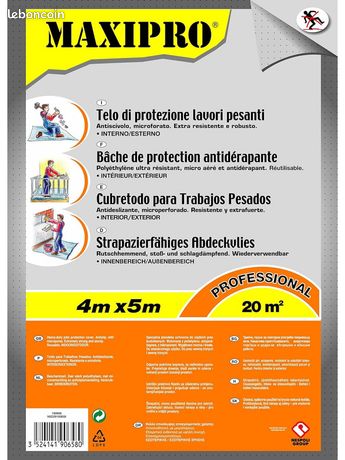 Bâche De Protection Antidérapante 4x5M