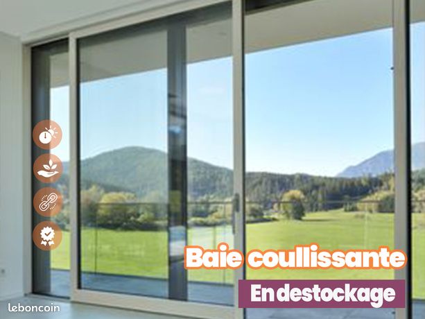 Baie coulissante en PVC en cours