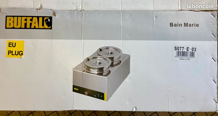 Bain-marie inox cuisson sous-vide 2 x 5,2 Litres, 1200 W, 220 V MONO