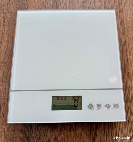 Balance cuisine multifonctions blanche