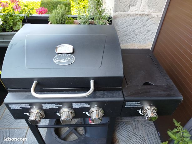 Barbecue a gaz 3 rampes- 1 plaque de cuisson housse de protection a saisir rapidement cause demenagement
