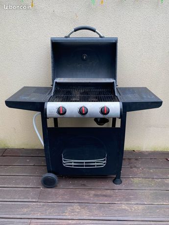 Barbecue GAZ sur chariot DETROIT 3 bruleurs