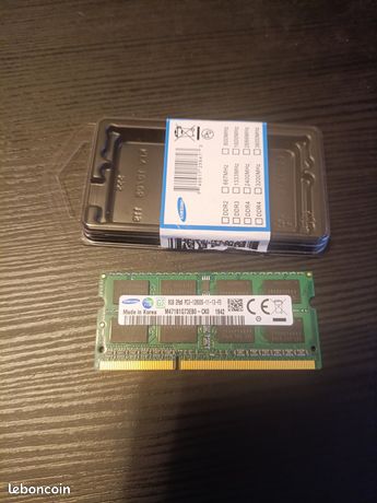 Barette memoire pc portable Samsung 8go PC3 12800 DDR3 1600 mhz
