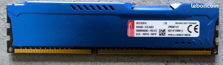 Barette Ram DDR3 4go 1333mhz -HX313C9F/4