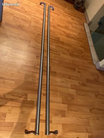 Barre inox avec fixations