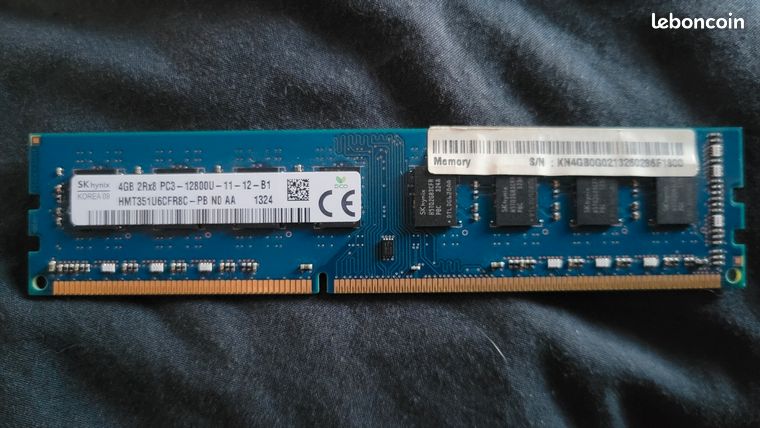 Barrette mémoire 4go pc3