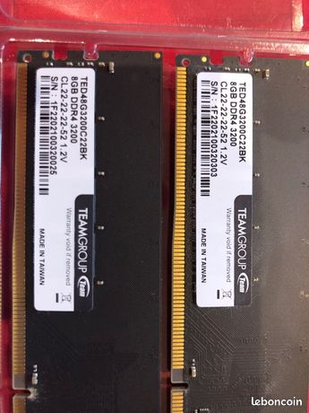 Barrettes mémoire ram 2x 8go ddr4 3200