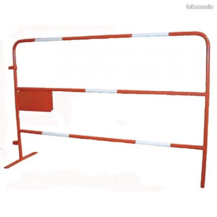 Barriere chantier tp routiere rouge