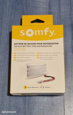 Batterie de secours pour portail ou garage Ref 2400720 Somfy