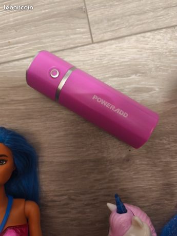 Batterie externe rose barbie