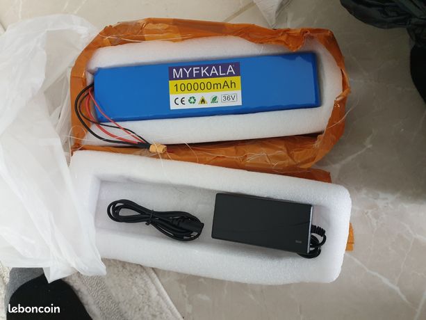 Batterie lithium MYFKALA 100 000 mAh pour vélos et scooters électrique