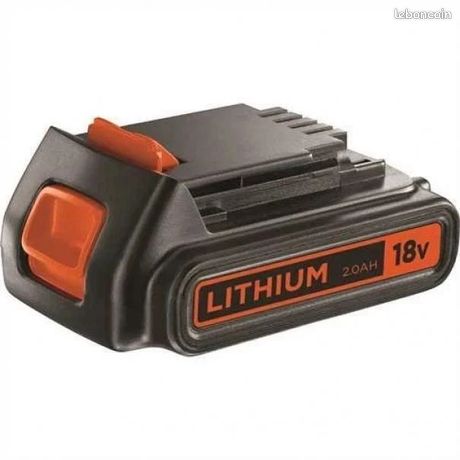 Batterie lithium - Tension 18 V - 20 Ah BLACK+DECKER BL2018-XJ