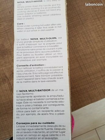 Batteur nova multi quirl tout