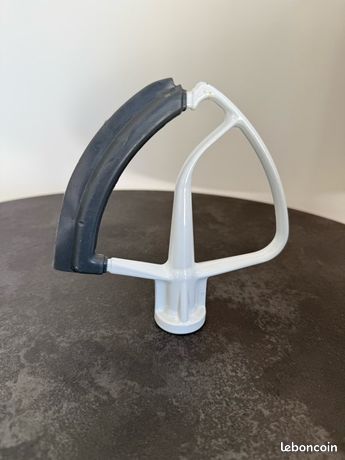 Batteur plat à bord flexible pour robots pâtissiers kitchenaid
