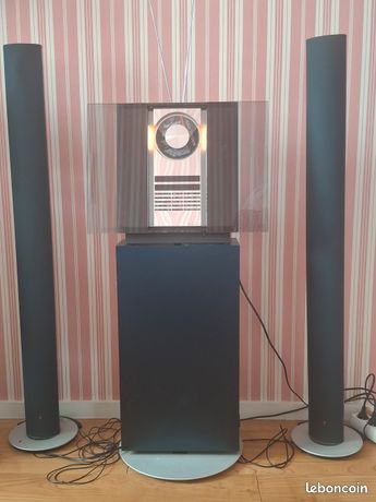 Beocenter 2300, enceintes beolab 6000 vertes et meuble CD vert