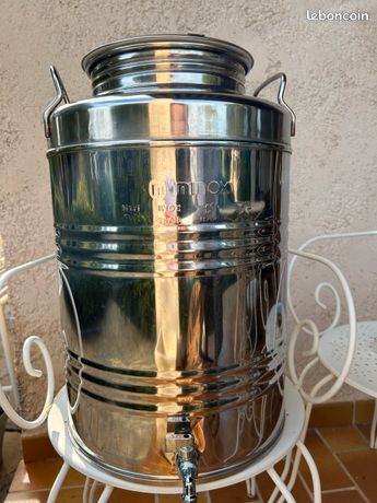 Bidon inox alimentaire 30 l avec robinet