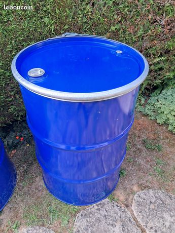 Bidon métallique 200 litres avec cerclage