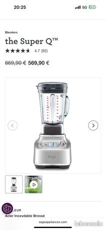 Blender PROFESSIONNELLE SAGE THE SUPER Q dans le carton et