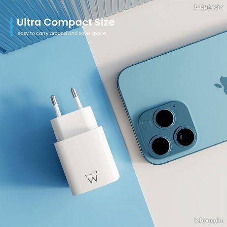 BLOC CHARGE RAPIDE - USB-C 20W - Neuf