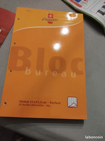 Blocs bureau feuilles