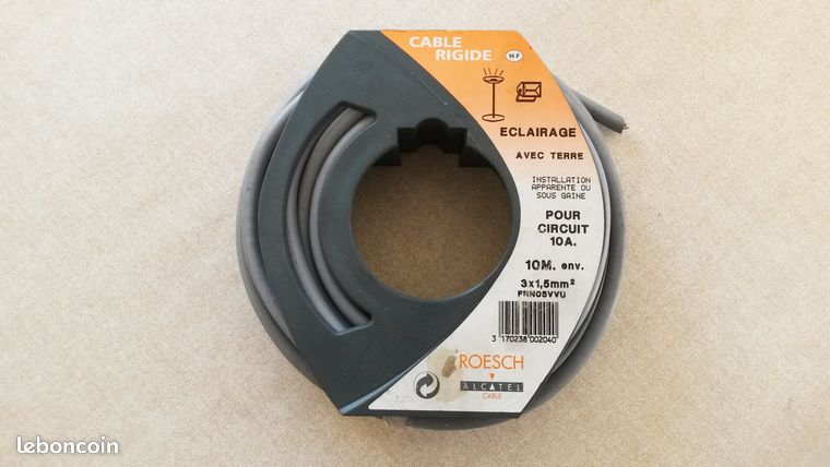 Bobine cable 3 x 15 mm2 L = 10 m