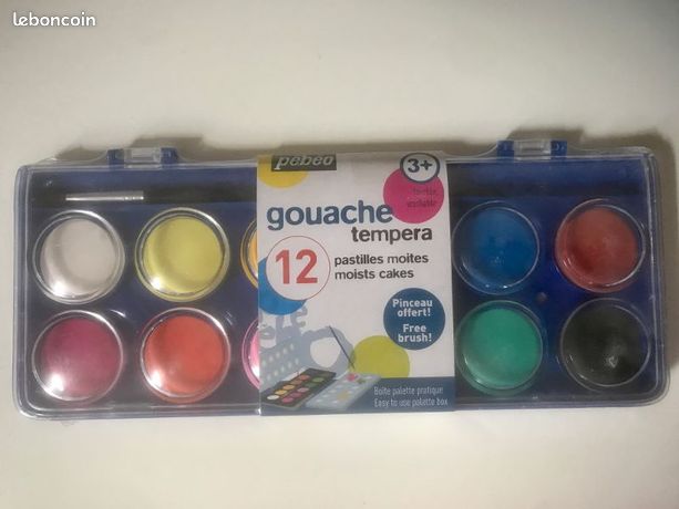 Boîte de 12 pastilles de gouache