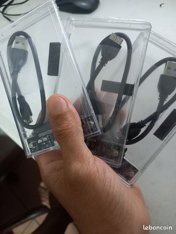 Boîtier transparent disque externe 2.5 sata 3.0