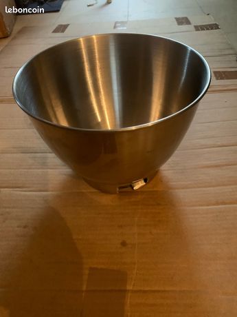 Bol Inox Gradué pour Robot Pétrin Kitchen Grand Chef Réduction pour 2 Bols
