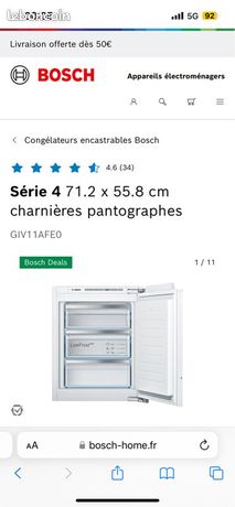 Bosch congélateur intégral neuf